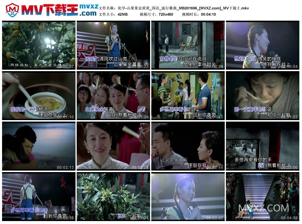 化学-山果果金黄黄_国语_流行歌曲_MB201696